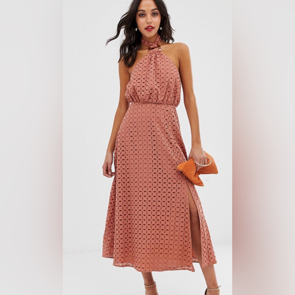 Maxi halterneck dress